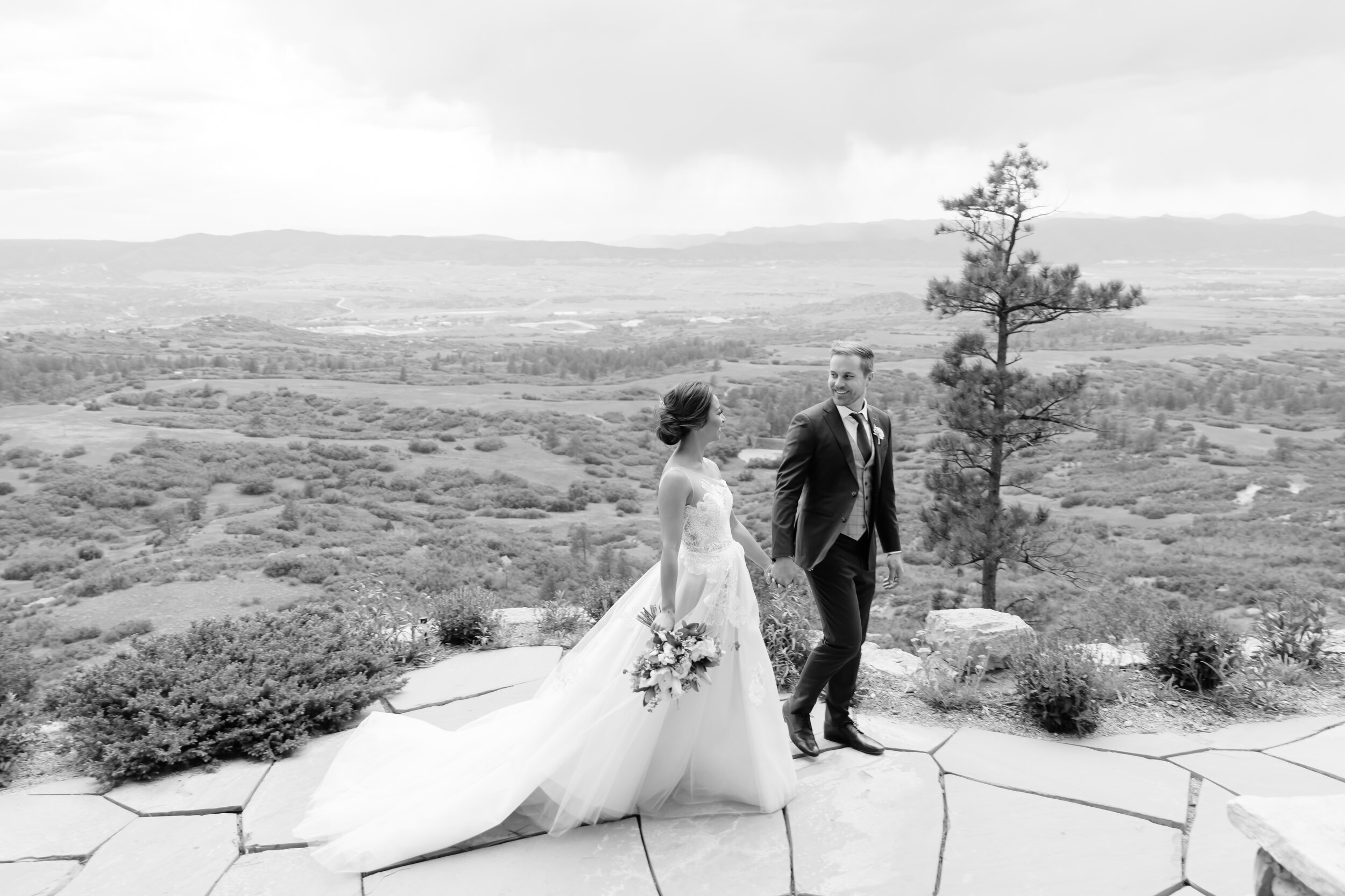  Ines Di Santo Peony wedding gown for Michele and Matthew’s real wedding at the Cherokee Ranch and Castle in Colorado 