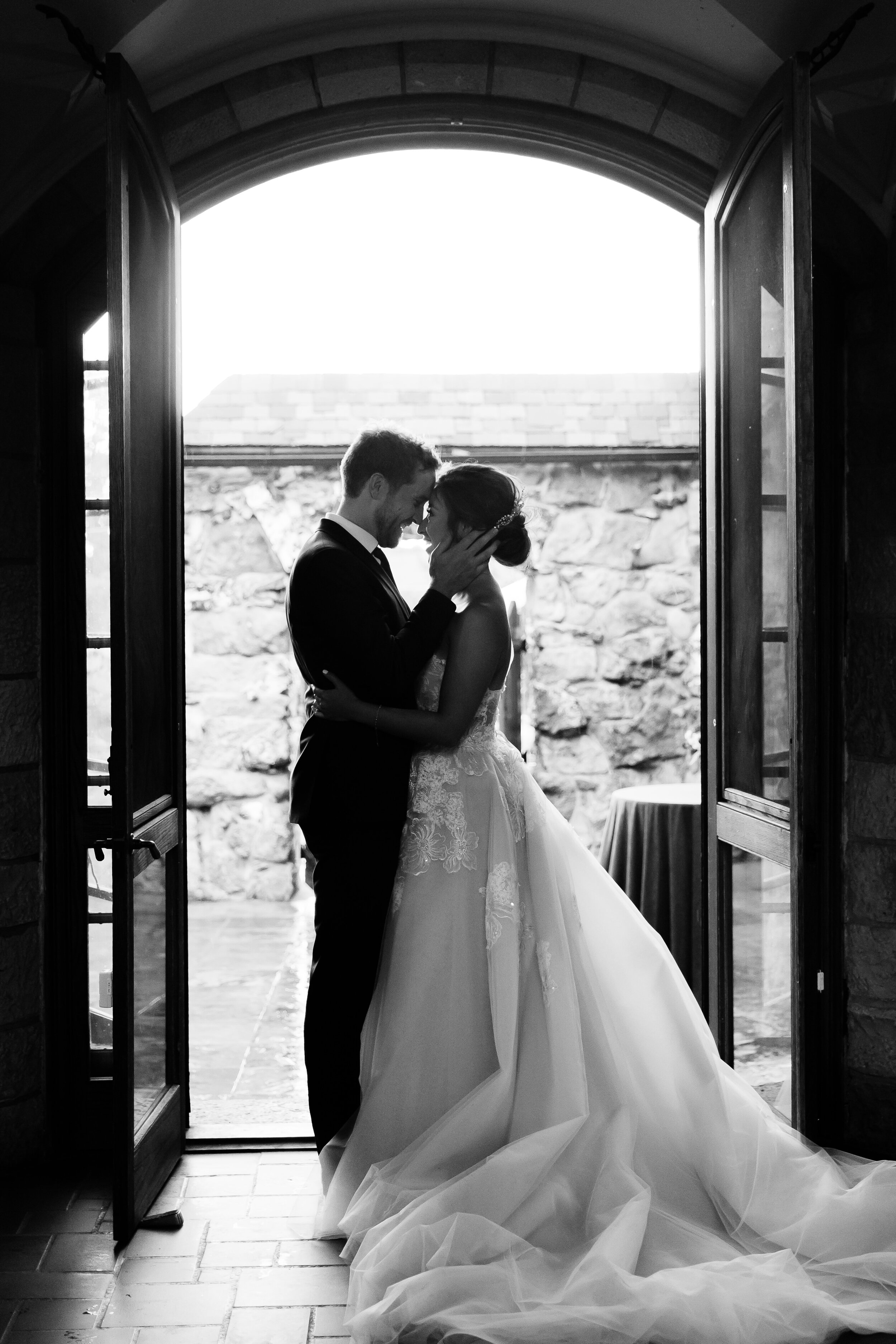  Ines Di Santo Peony wedding gown for Michele and Matthew’s real wedding at the Cherokee Ranch and Castle in Colorado 