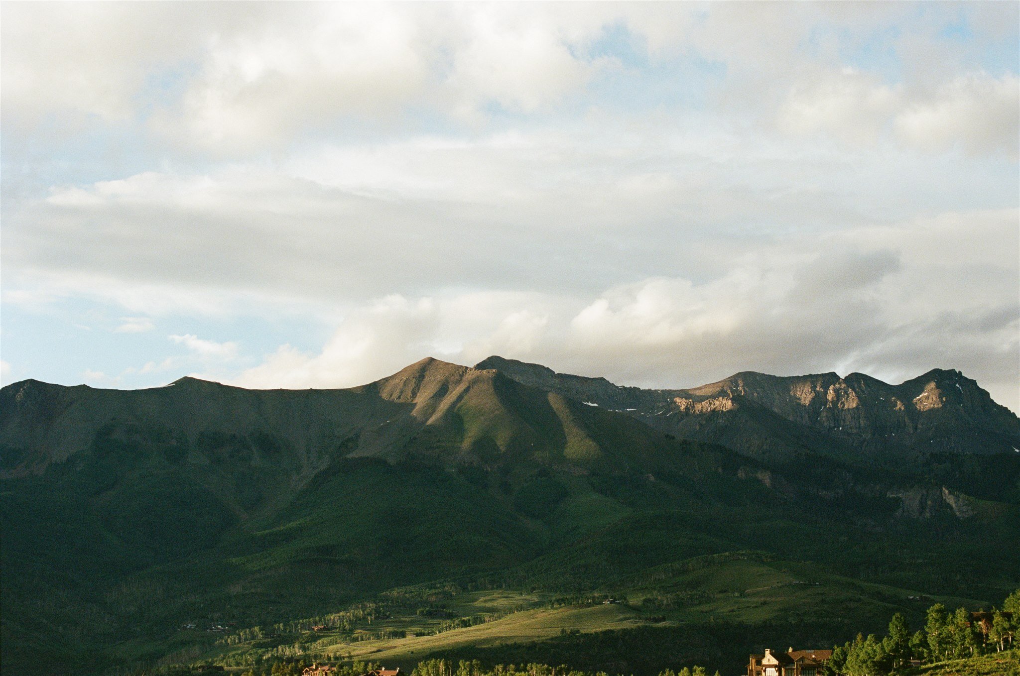  Sun shinning over the mountains in Telluride, Colorado 