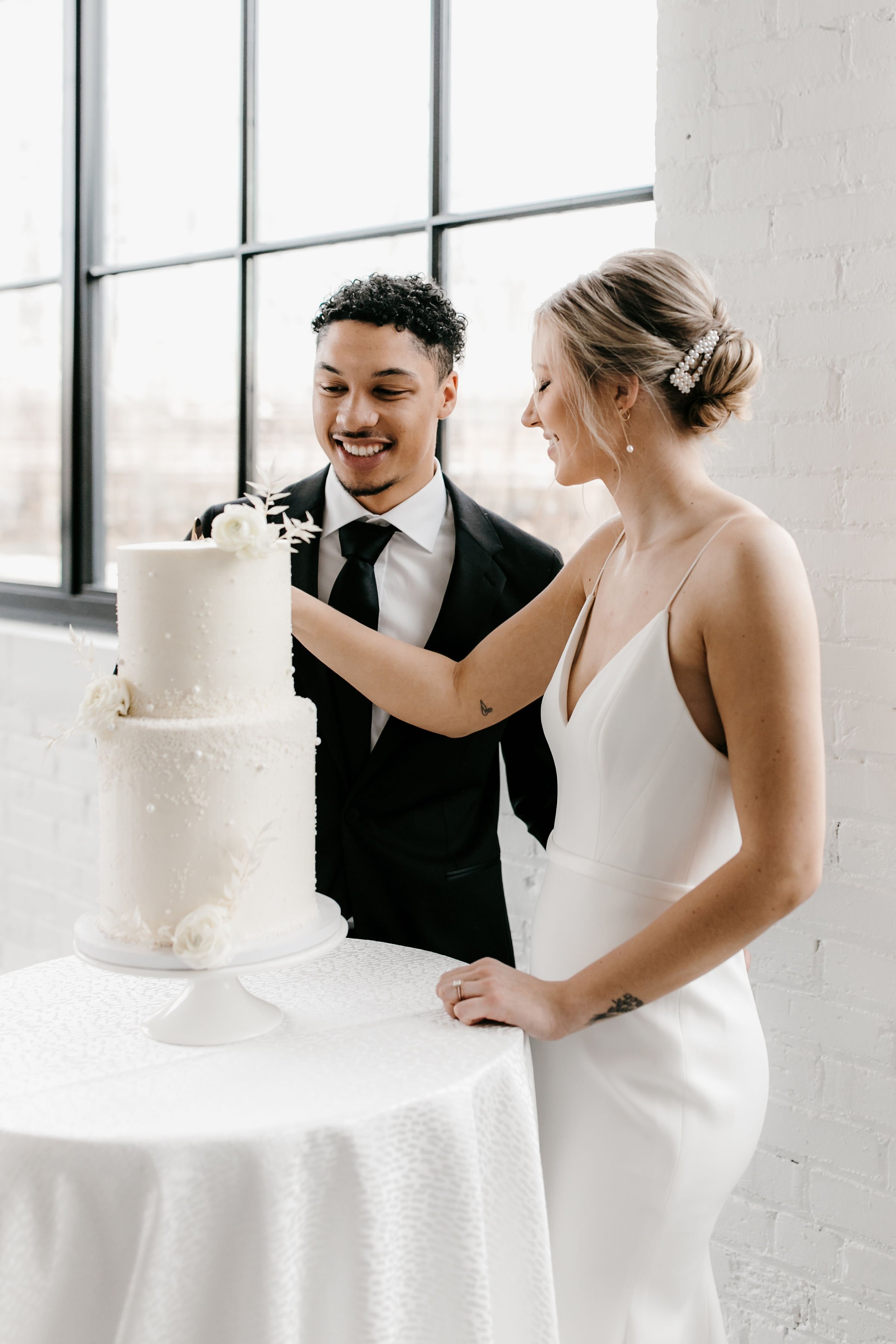 modern bridal inspiration featuring alex perry