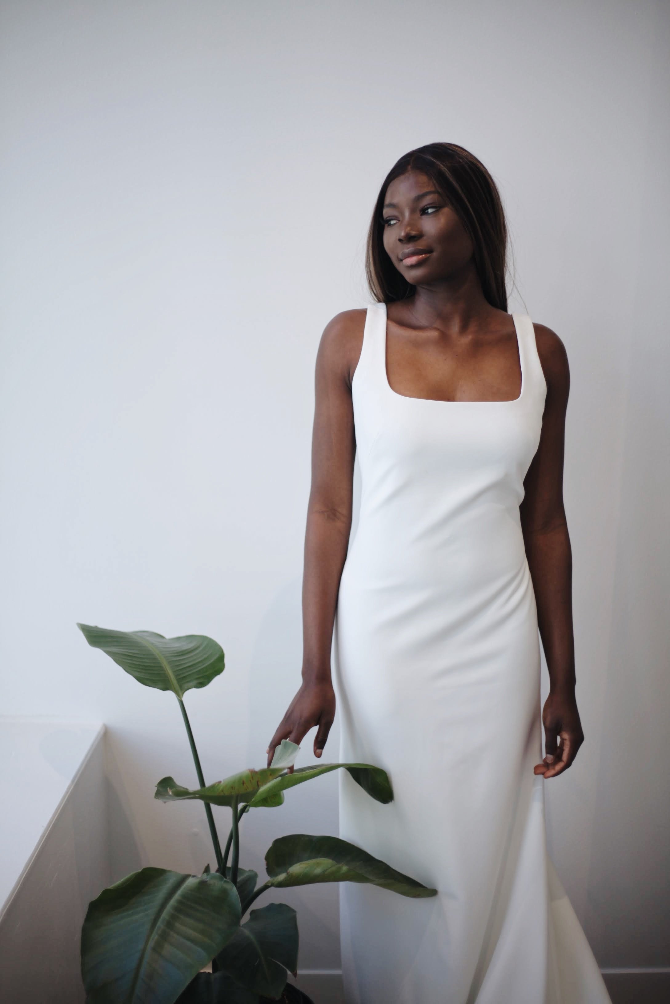 the label by aandbe and annabe bridal shops just dropped a new wedding dress design, scout.