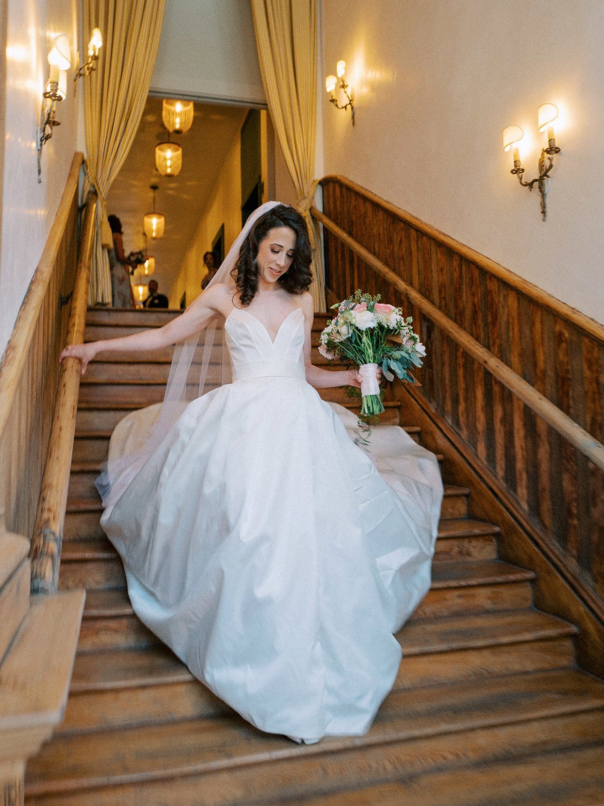 a statement ball gown wedding dress by ines di santo in a new orleans wedding.