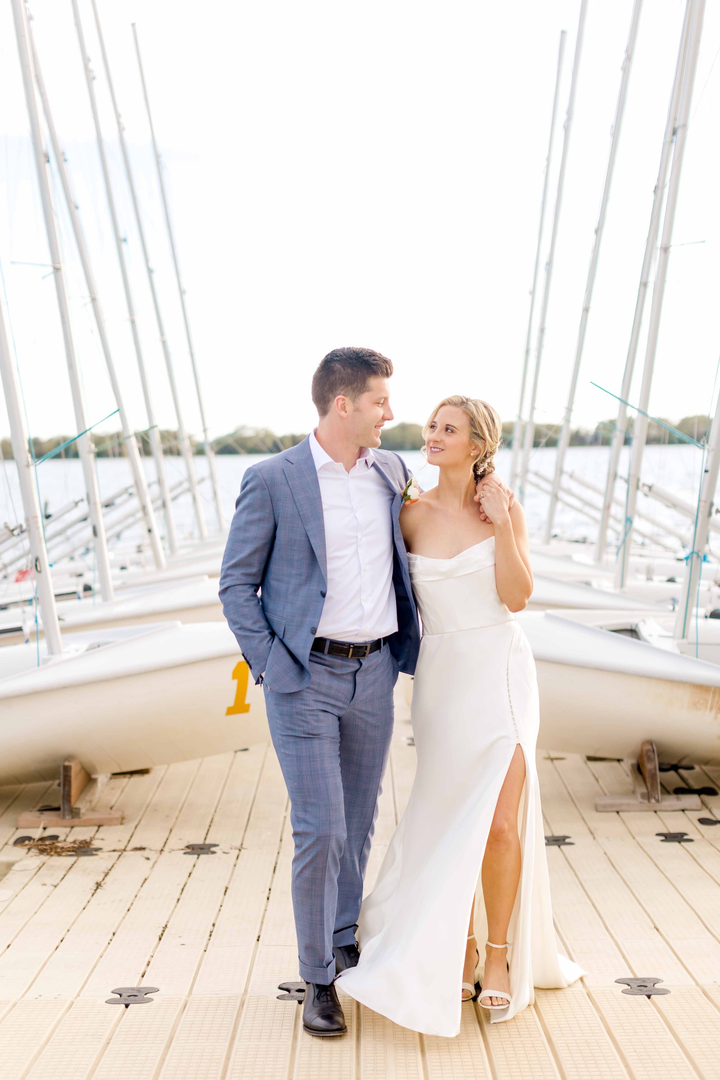 a styled shoot at the duluth yacht club featuring orlie by watters wedding gown.