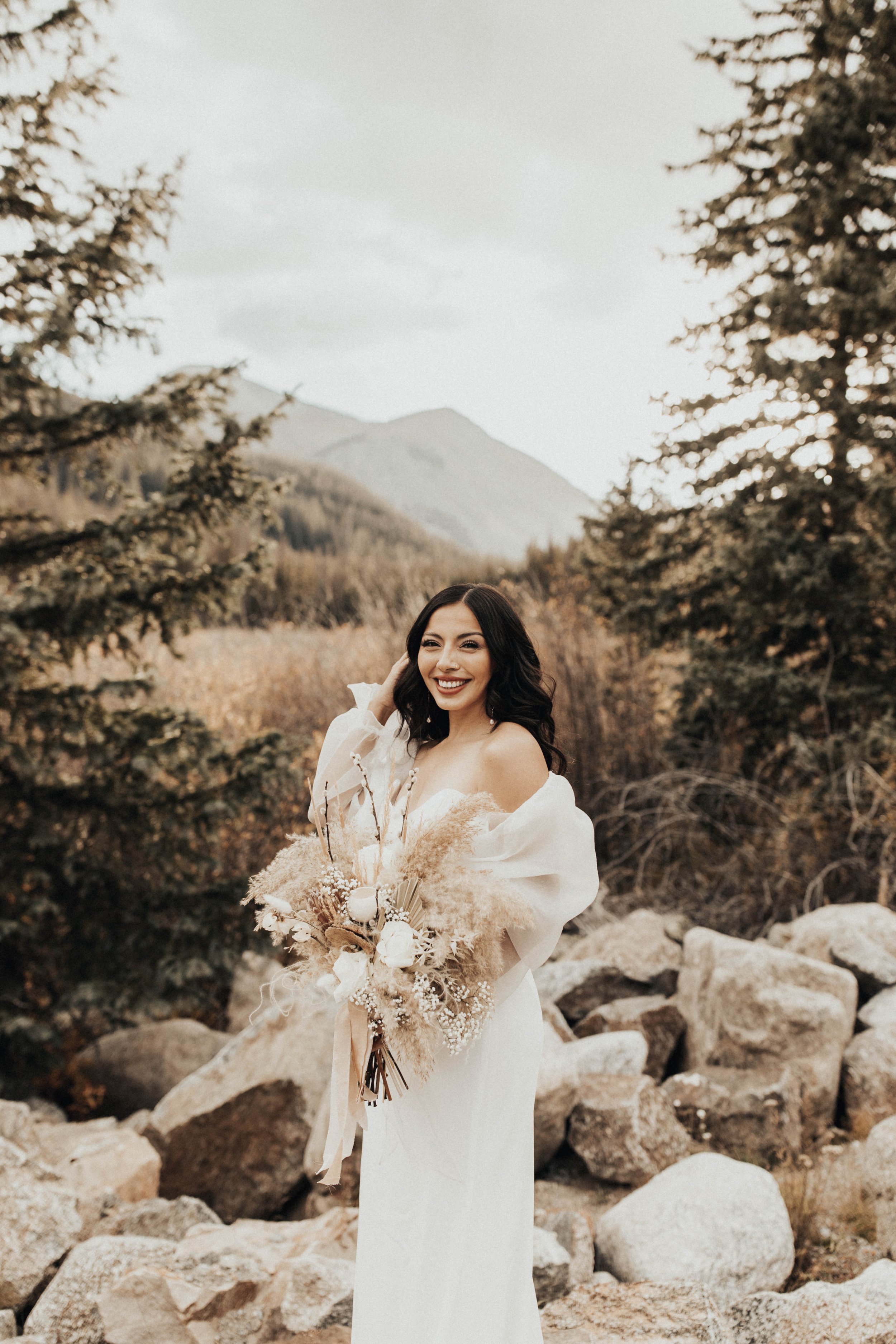 mountain wedding dress