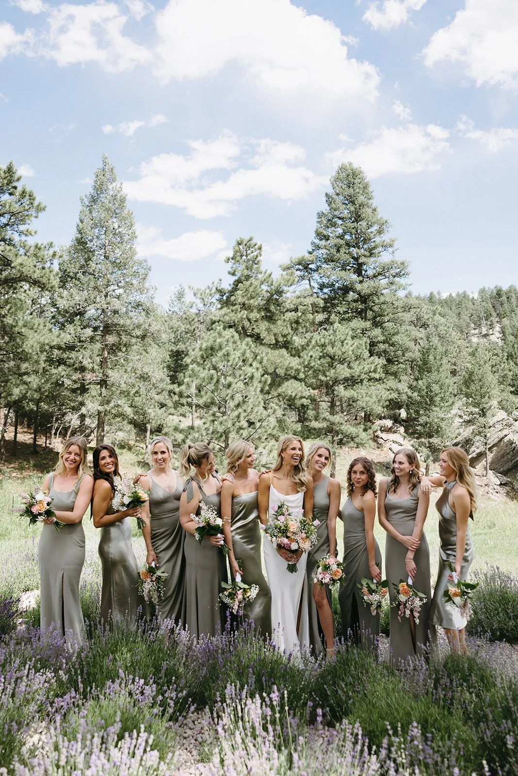 mountain wedding bridesmaid dresses Sage Green Summer Dress Colors Chic Wedding With A Sage Green Color Palette｜ Color:LIGHT PINK/GOLD Draped Structured Maxi Dress showstopper Color palette Back Style