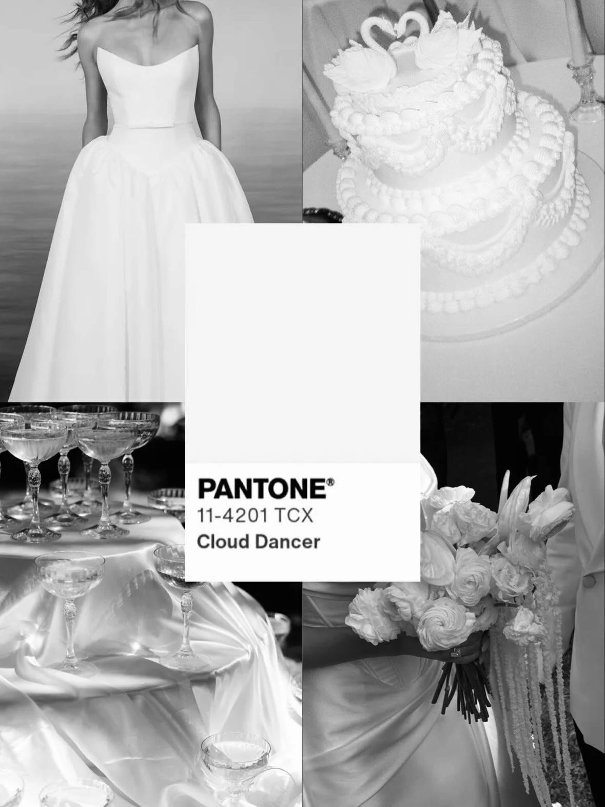 future brides, this week&rsquo;s wedding inspo is all about @pantone&rsquo;s 2026 color of the year: cloud dancer 🕊️

save this post to share with your planner for the ultimate chic, elegant, and classic celebration.