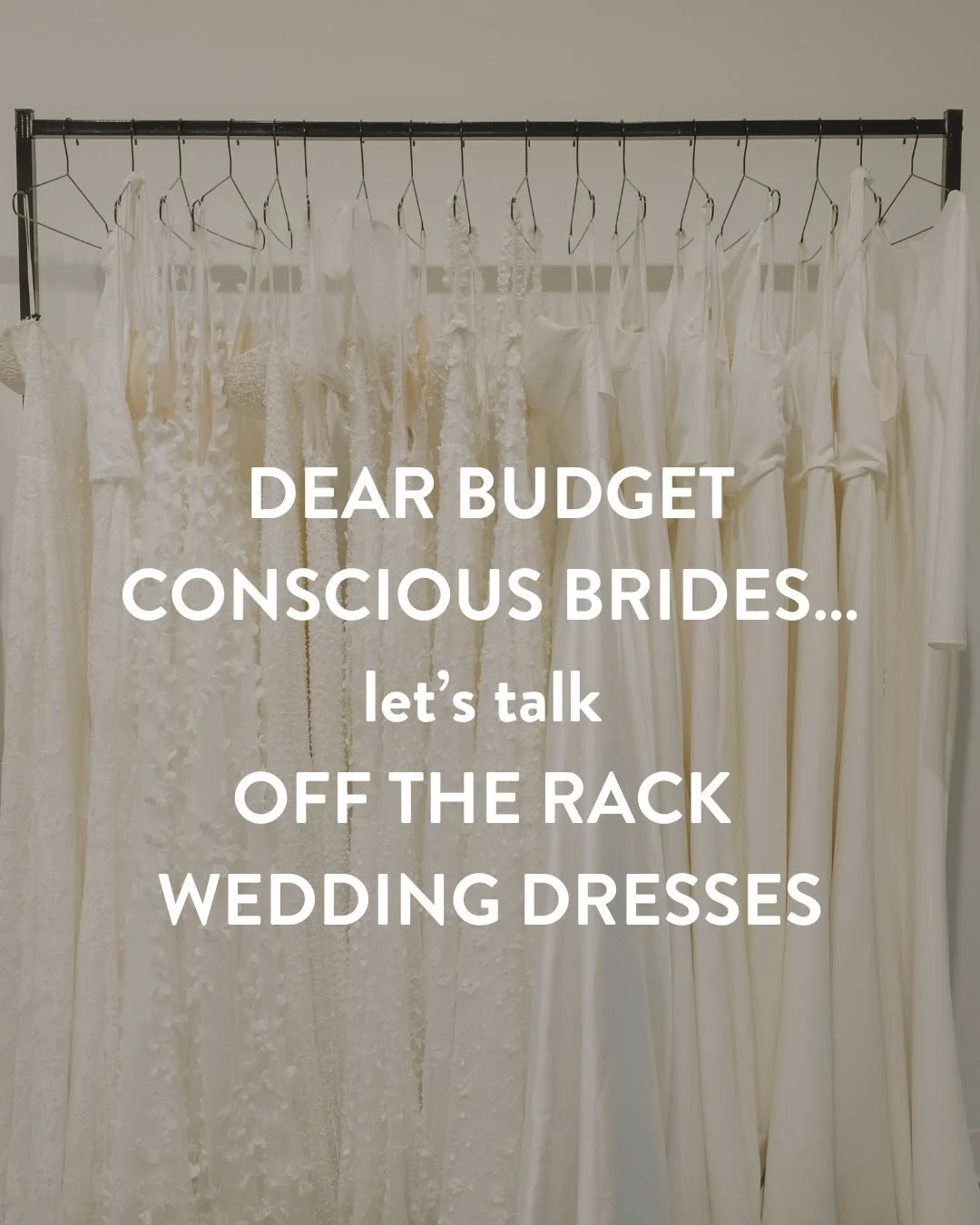 we&rsquo;re firm believers that everyone can find their dream dress, and that means you don&rsquo;t have to break the bank to do it!

for the brides who didn&rsquo;t know, we offer off the rack appointments at all of our locations! ✨

we have samples