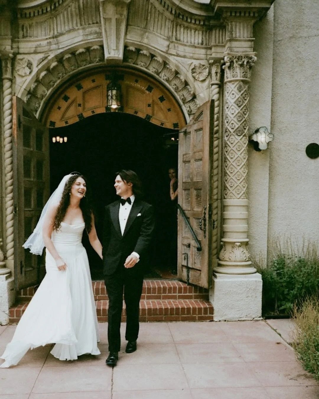 a&amp;b&eacute; bride mackenzie &amp; frank in @katiemaycollection 🤍 such a classic &amp; romantic day that we want to relive over and over again!

dress | &lsquo;elena&rsquo; by @katiemaycollection via @aandbebridalshop #denver
photos | @art_by_pad