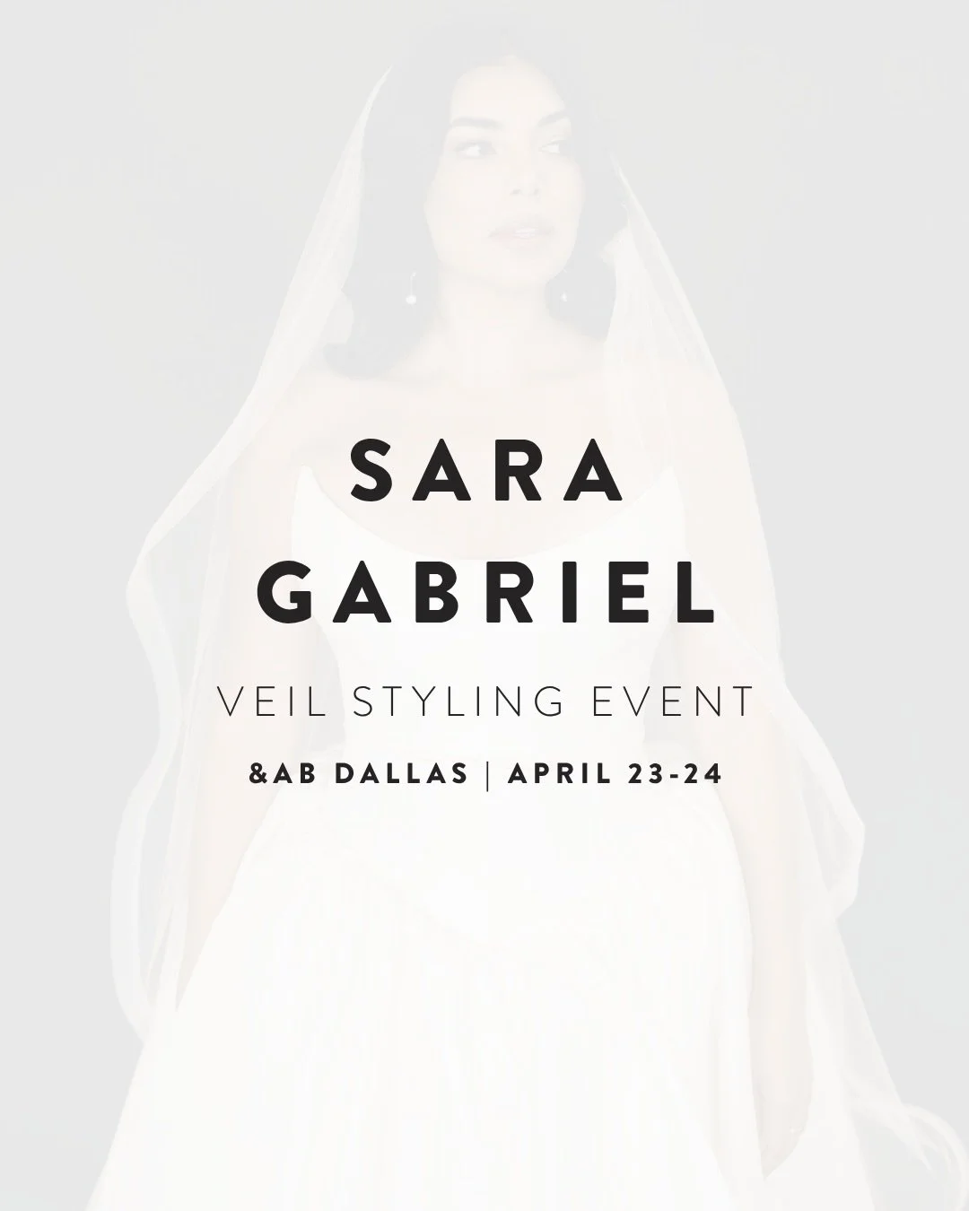 DALLAS BRIDES! don&rsquo;t miss out on this exclusive, limited-time event where you can shop @saragabrielveils newest collection &amp; have sara herself help style your dream veil look!

we can&rsquo;t wait to host sara in dallas &amp; get to play dr