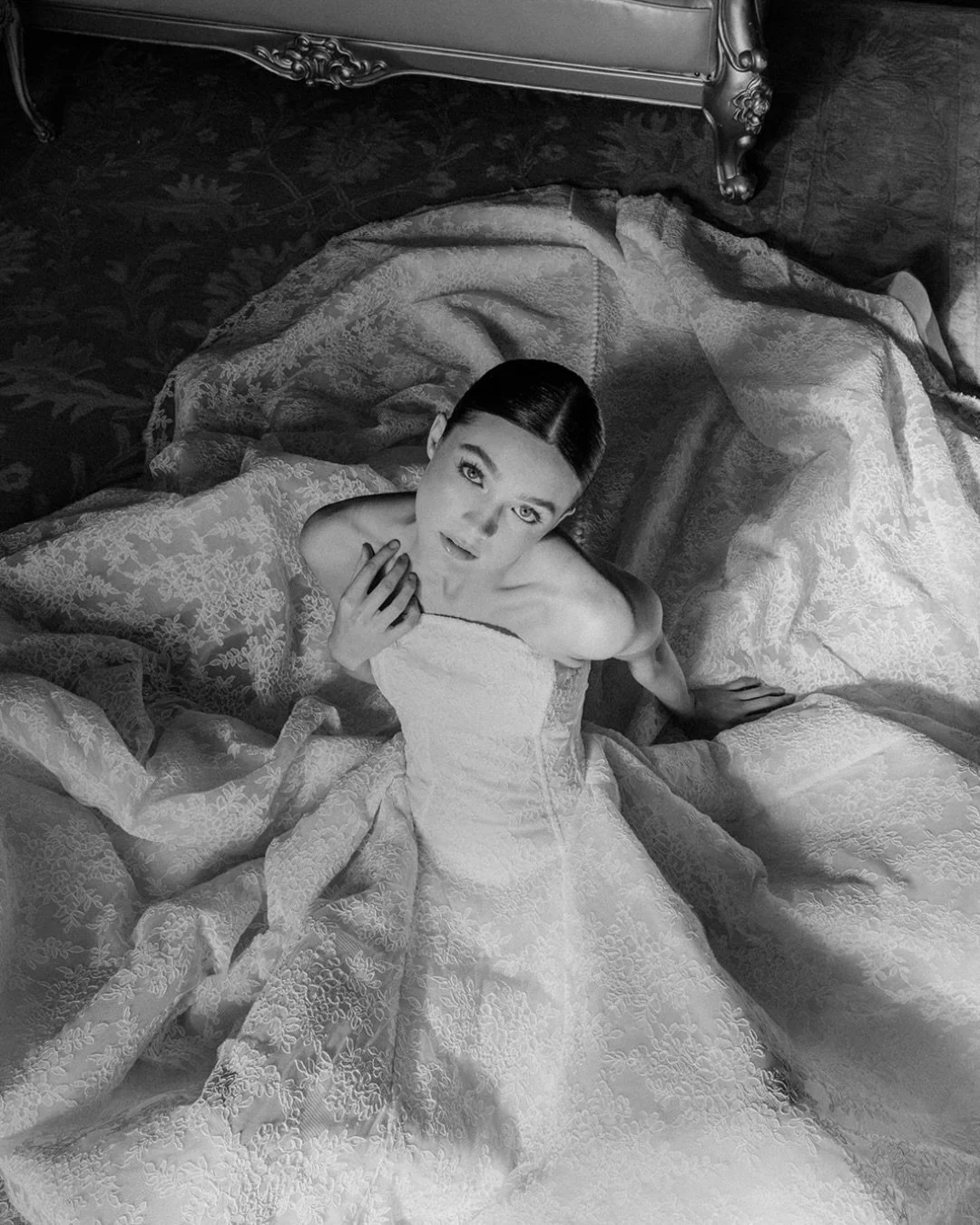 this ethereal, elegant + feminine styled shoot featuring @jennyyoonyc + featured in @vogue will live in our heads rent free for the forseeable future 🖤🕊️

dresses | ember + maya by @jennyyoonyc via anna b&eacute; bridal boutique colorado
photograph