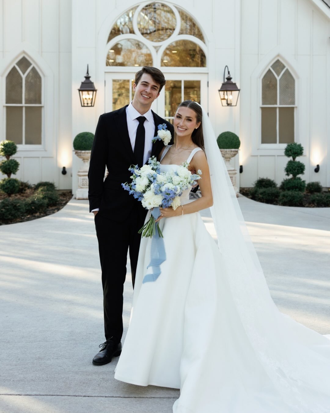 thinking about this bright &amp; beautiful wedding day between &amp;AB bride brooke &amp; shepard 🕊️

congratulations to the berrys 🥂

dress | lombard by @jennyyoonyc via &amp;AB #dallas
photographer | @hannahruthphoto
venue | @thefrenchfarmhouseve