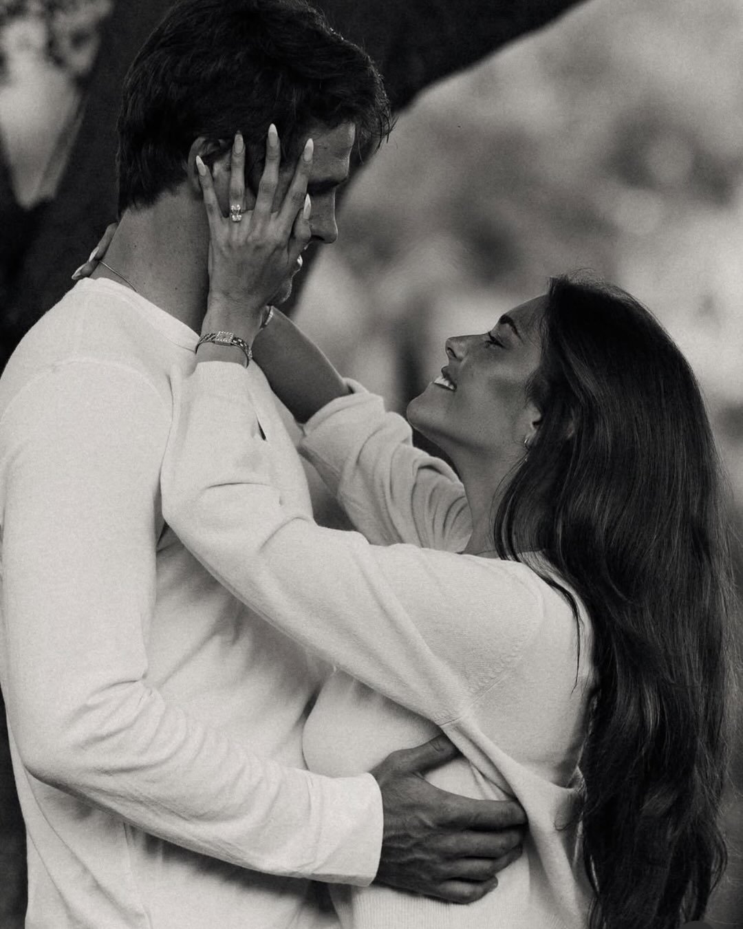 @madisonbeer + @justinherbert are officially engaged.&nbsp;🥂

we are imagining madison in a satin, fitted gown with a corseted bodice + statement gloves for her ceremony look. for the reception, a mini bridal gown with lace accents + draping fabric 