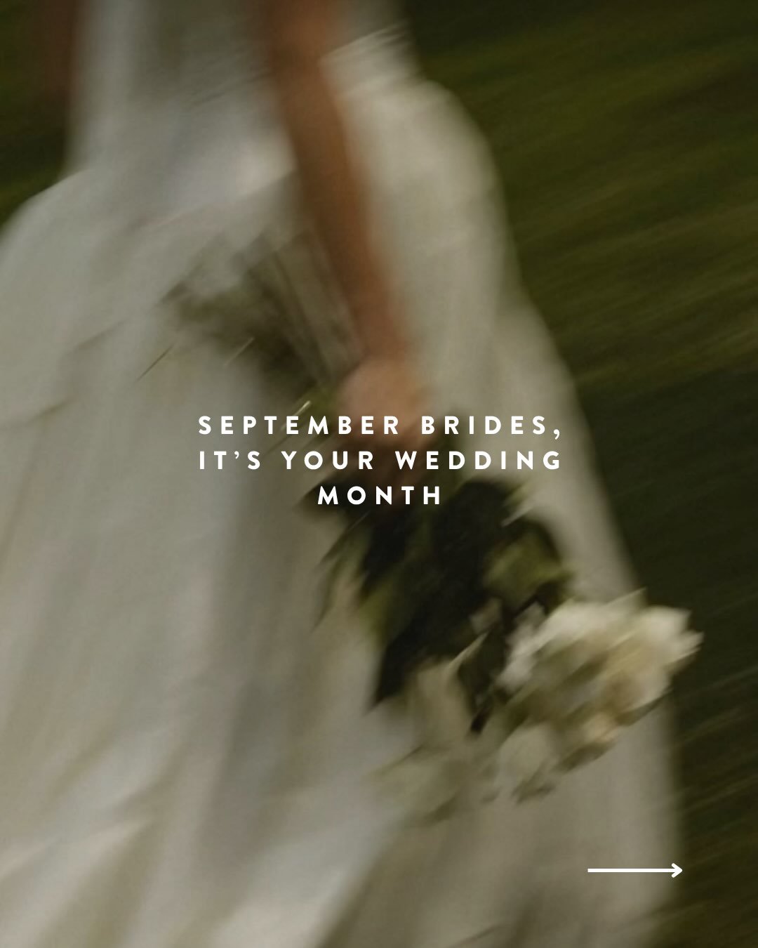 september brides, this one&rsquo;s for you! 🤍

what is your mood going into your wedding month? ✨

#septemberbride #weddingmonth #fallbride #weddingplanning