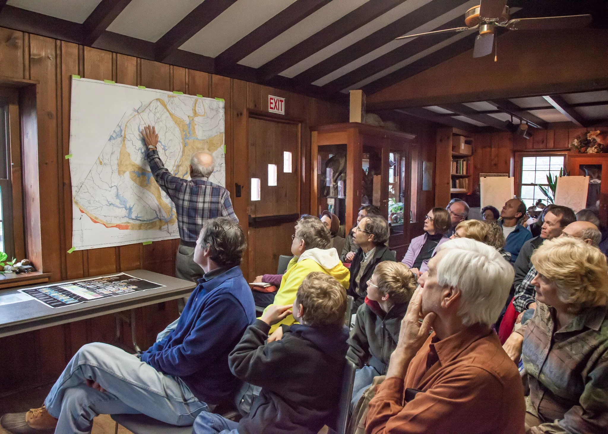 Dr. Chris Kraft speaking on the geography of the Perkiomen watershed