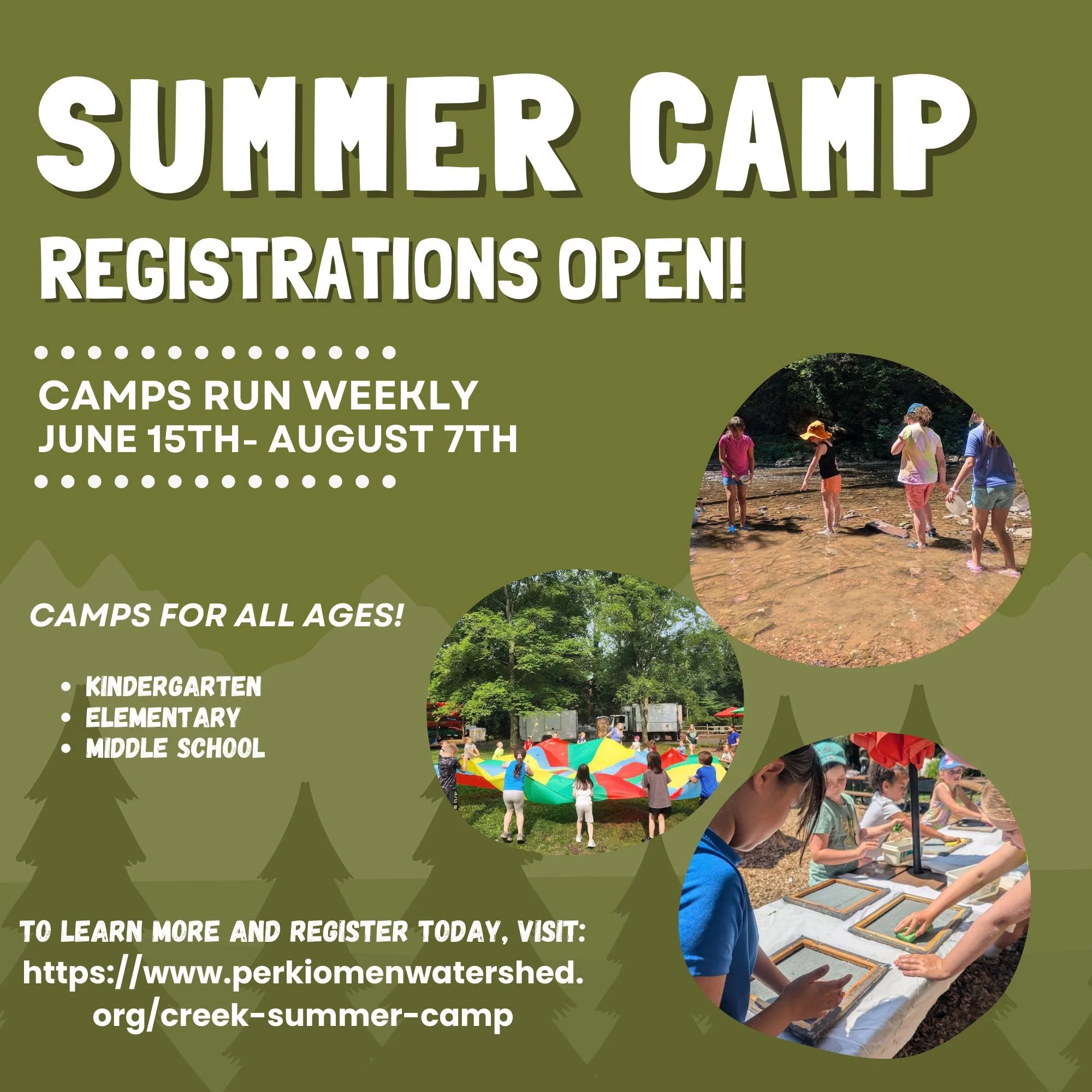 Registrations for our 2026 Summer Camps are LIVE! From catching crayfish in the creek to paddling on the Green Lane Reservoir, we've got a camp for everyone! To learn more about the different themes of the weeks and to sign up, visit our website at:
