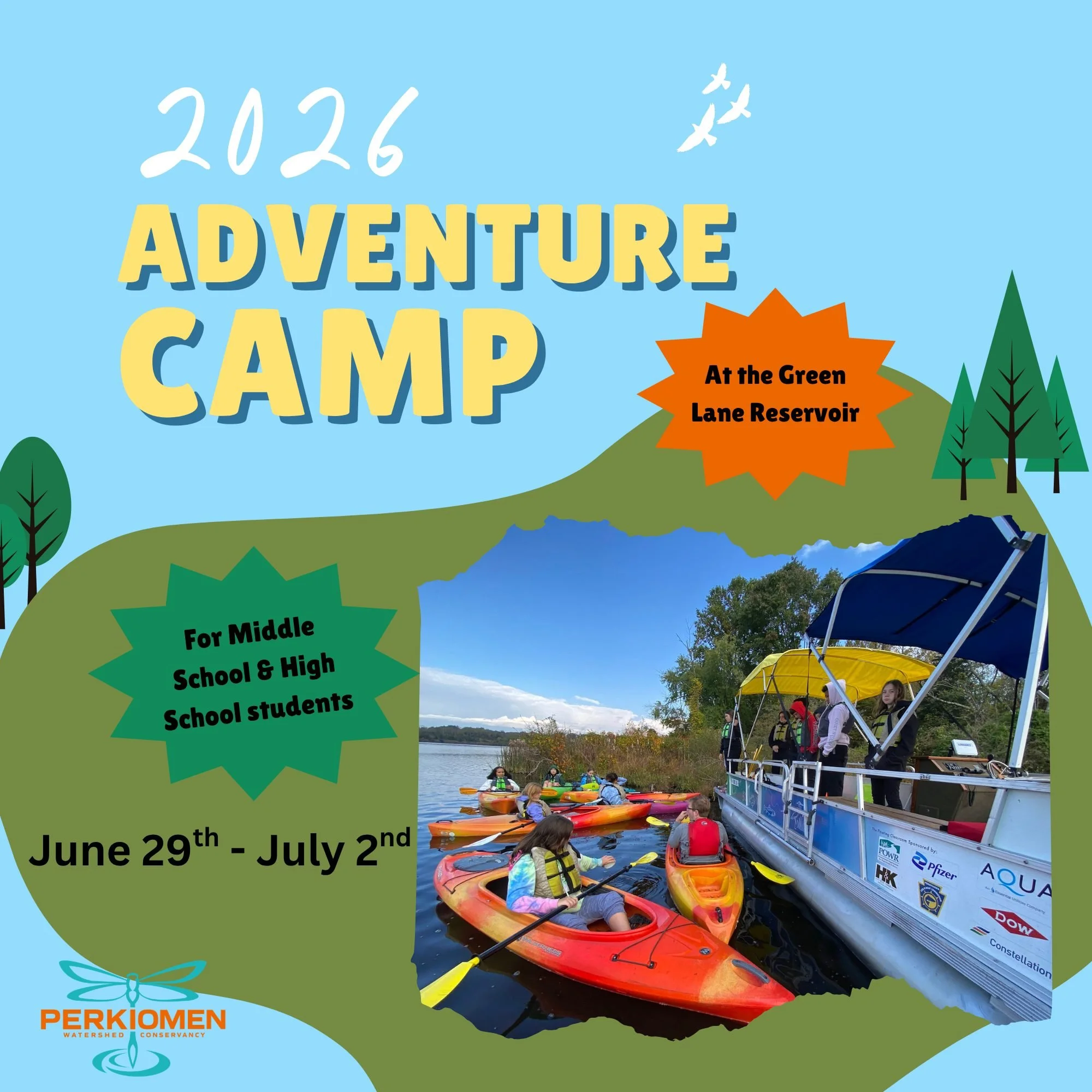 Every day brings new missions, new discoveries, and new reasons to get excited about the outdoors! Adventure Camp returns to the Green Lane Reservoir this summer from June 29th to July 2nd! To find out more and register today, follow the link below! 