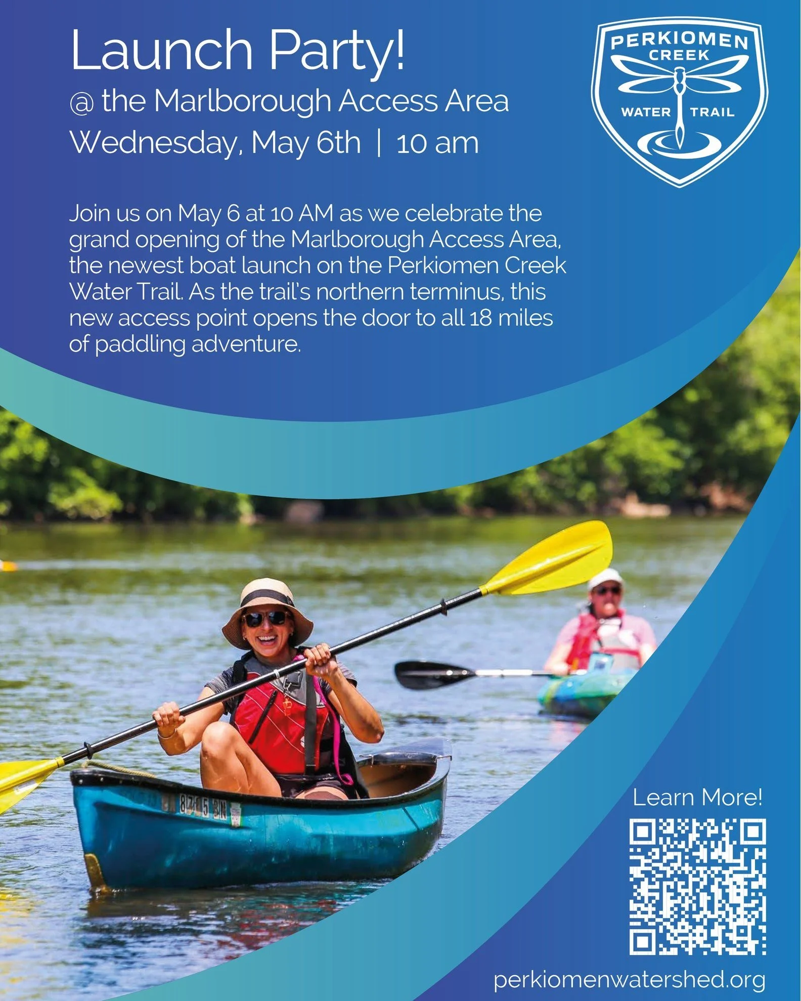 This just in... Learn More!
https://www.perkiomenwatershed.org/water-trail-news/2026/4/15/new-launch-alert