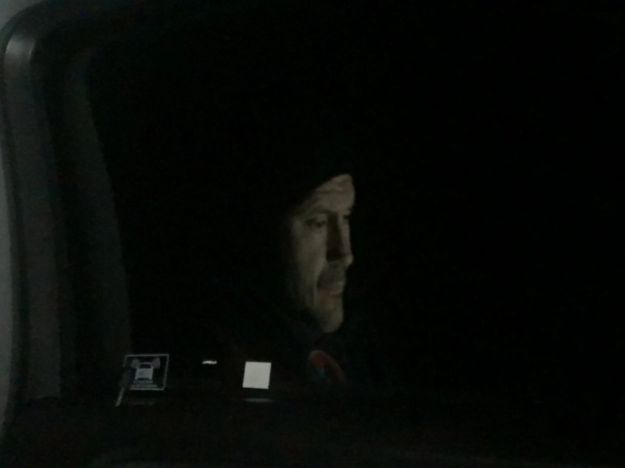 Me, listening to the pipeline workers in my car