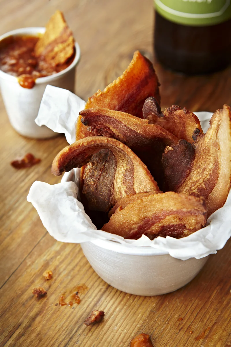 Smoked Pigs Cheek with a Spicy Chipotle Sauce