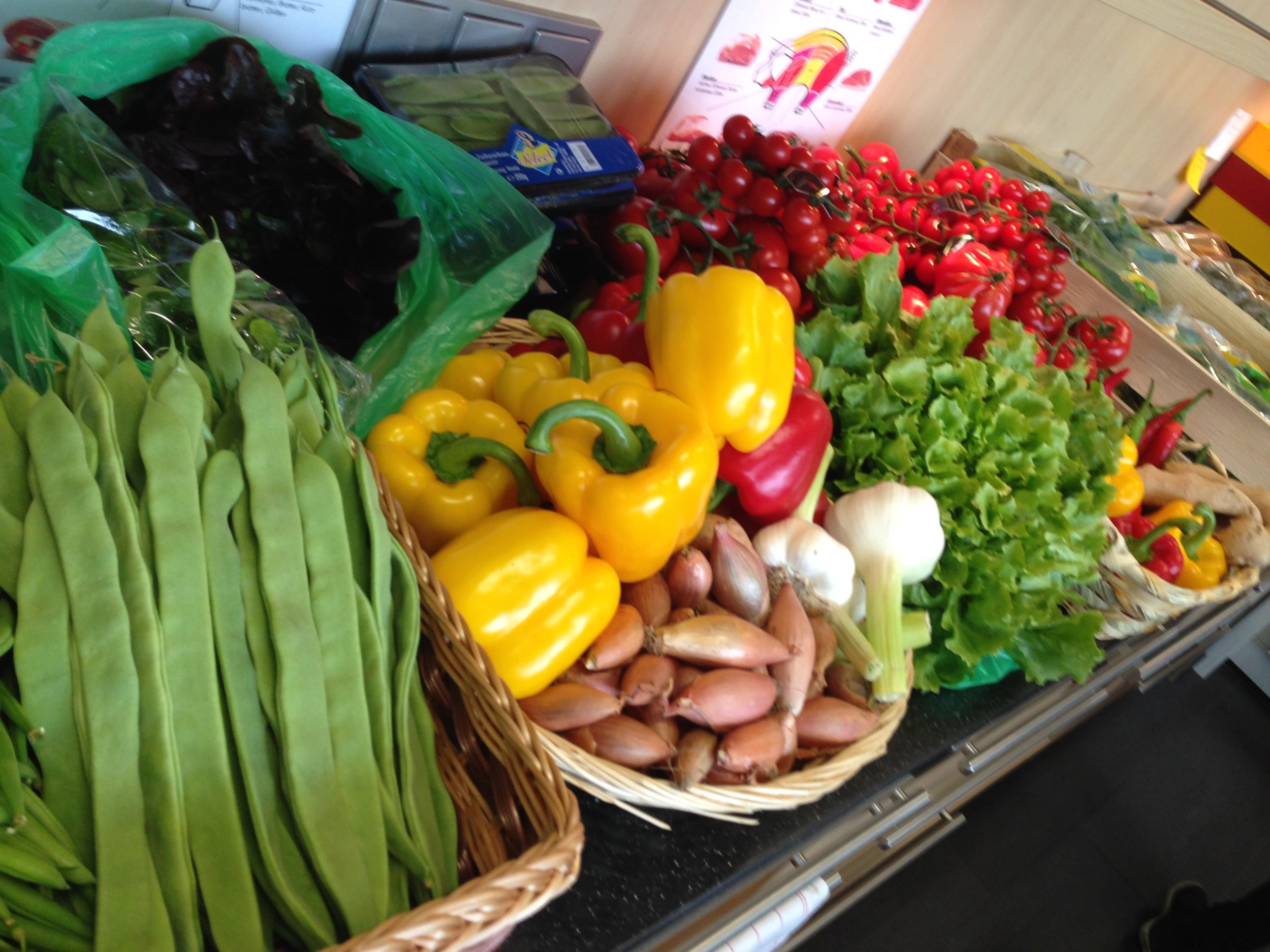 Fresh veg, ready for the shoot.