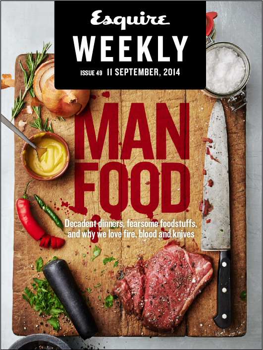 Esquire Weekly: Man Food Cover 