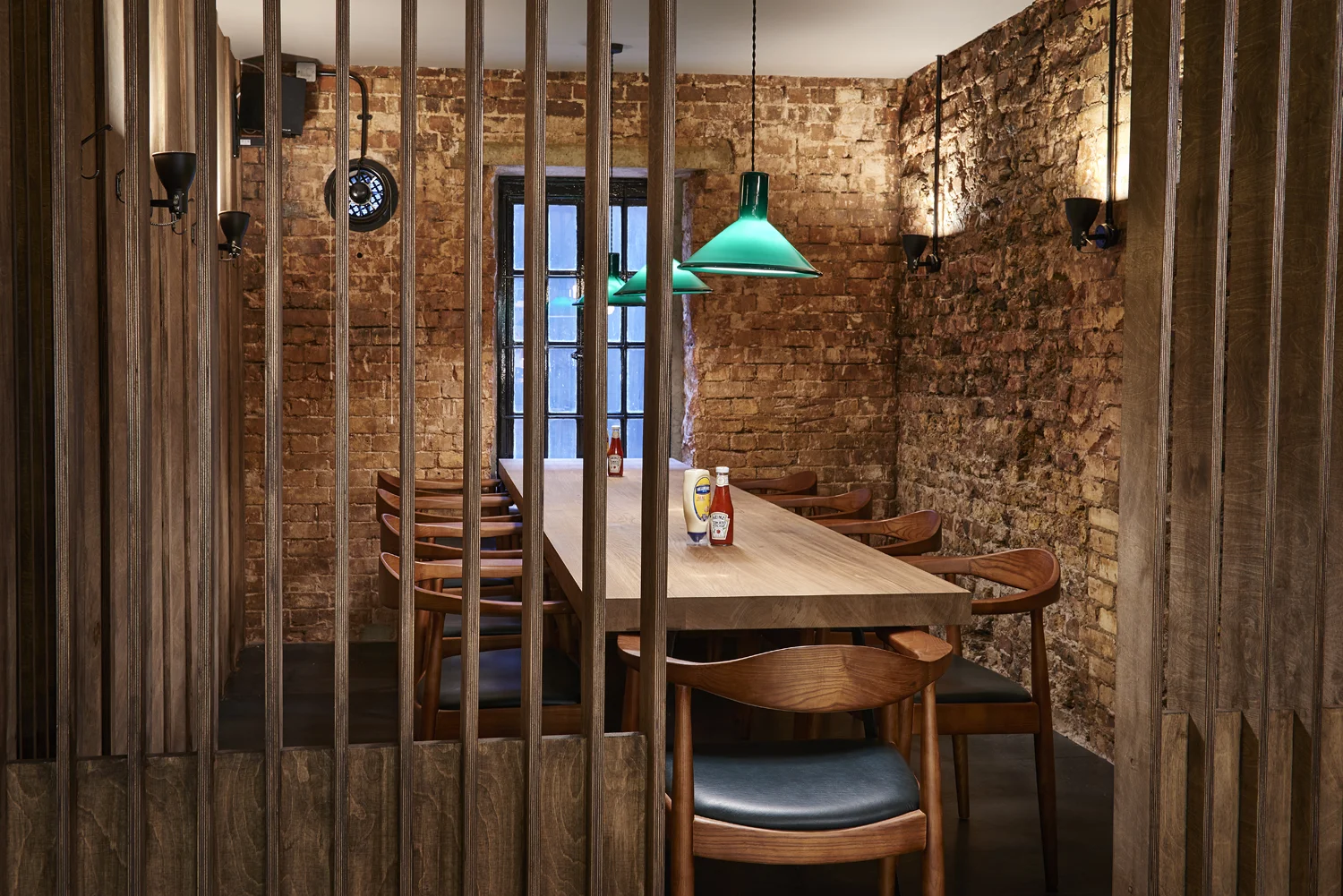 The new private room in Honest Burger's new location in Liverpool Street. Imagery and Photography by London based still life and food photographer Scott Grummett