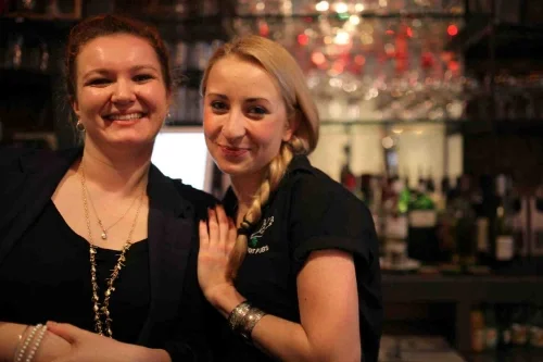 `Kate and Ania at The Dovetail.
