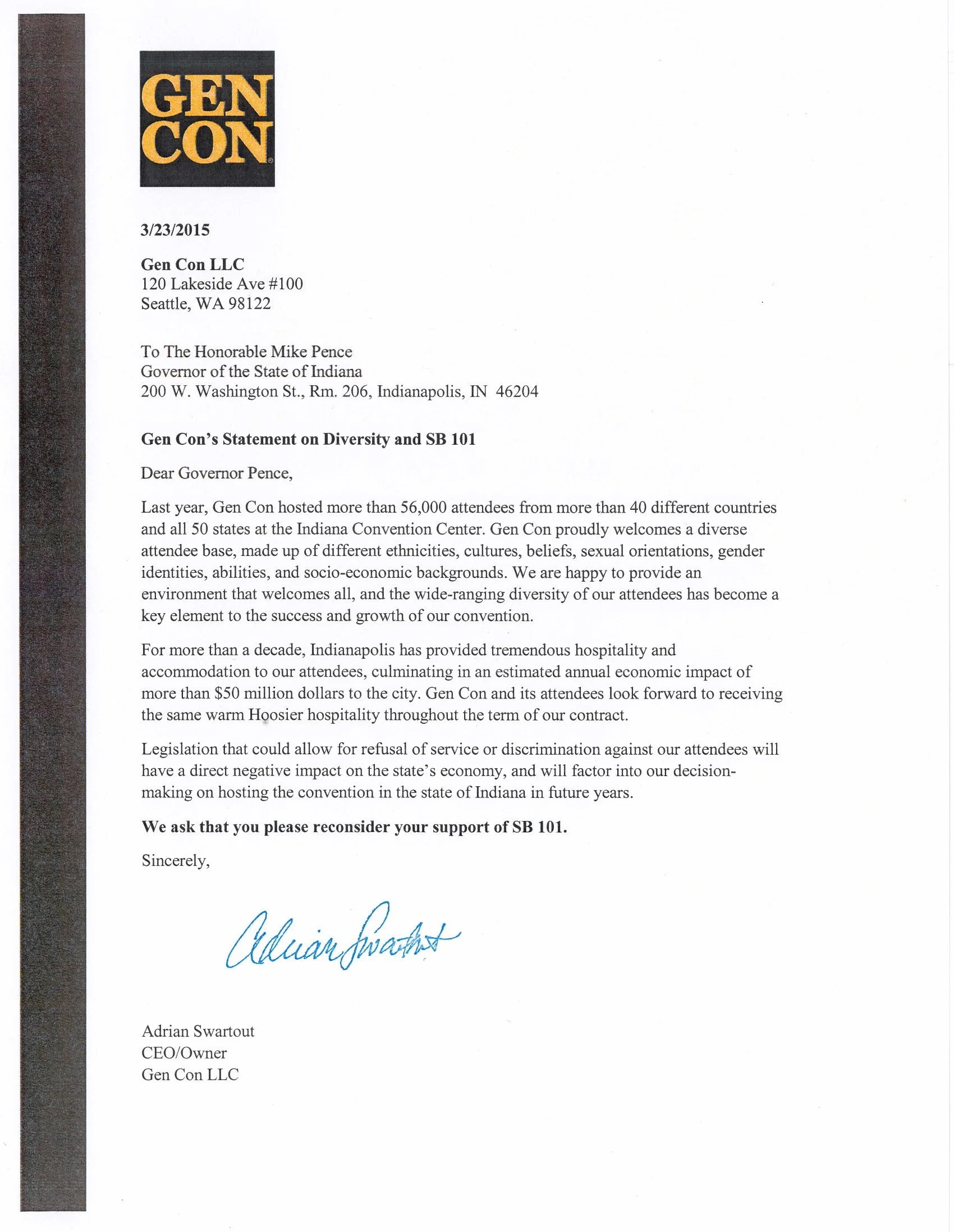 Gen Con Vs. Discrimination