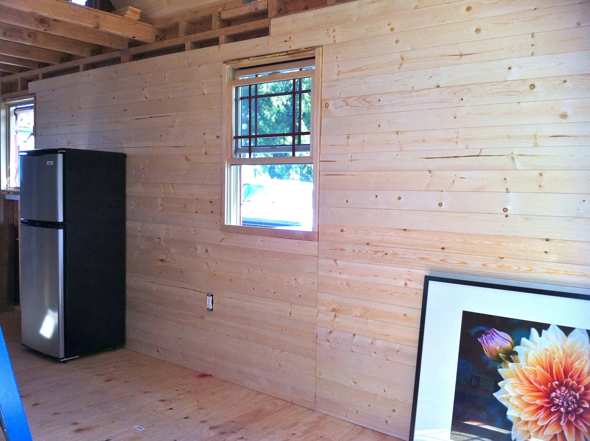 After insulation and siding.