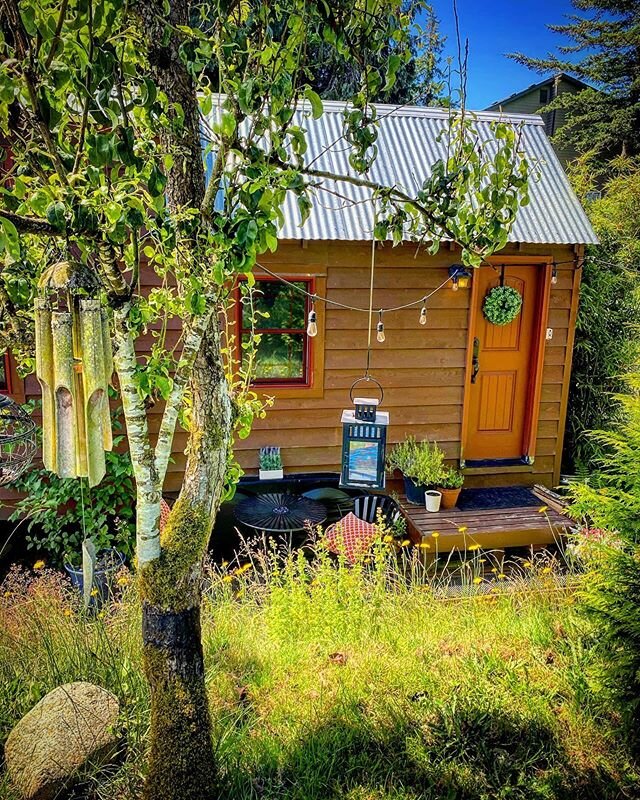 Summer vibes at the tiny house! Enjoy these beautiful days and nights! #thetinytackhouse #tinytackhouse #tinyhouselove #timyhouseonwheels #thow #tinyhouseliving #airbnbhost #airbnbseattle #airbnblife #trytiny