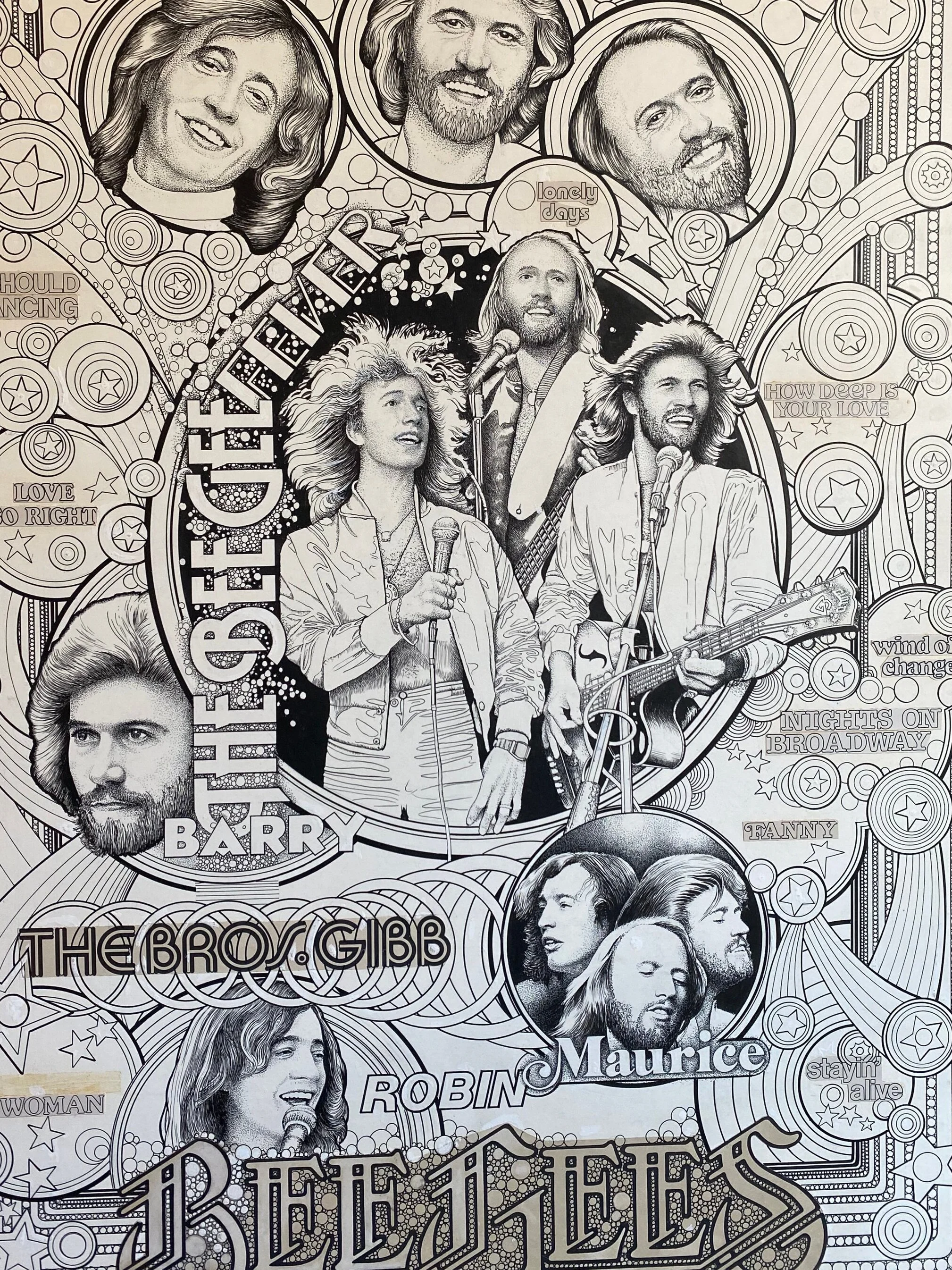 Detail of BeeGees Poster