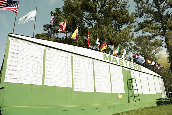 Masters entrance scoreboard