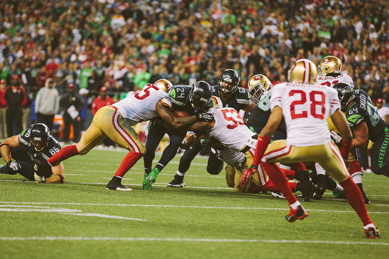 Seattle Seahawks vs San Francisco 49ers football photography