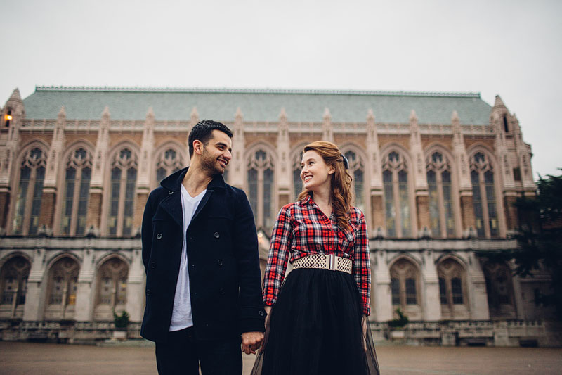 University of Washington Seattle engagement photography - Mike F