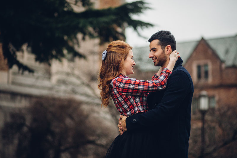 University of Washington Seattle engagement photography - Mike F