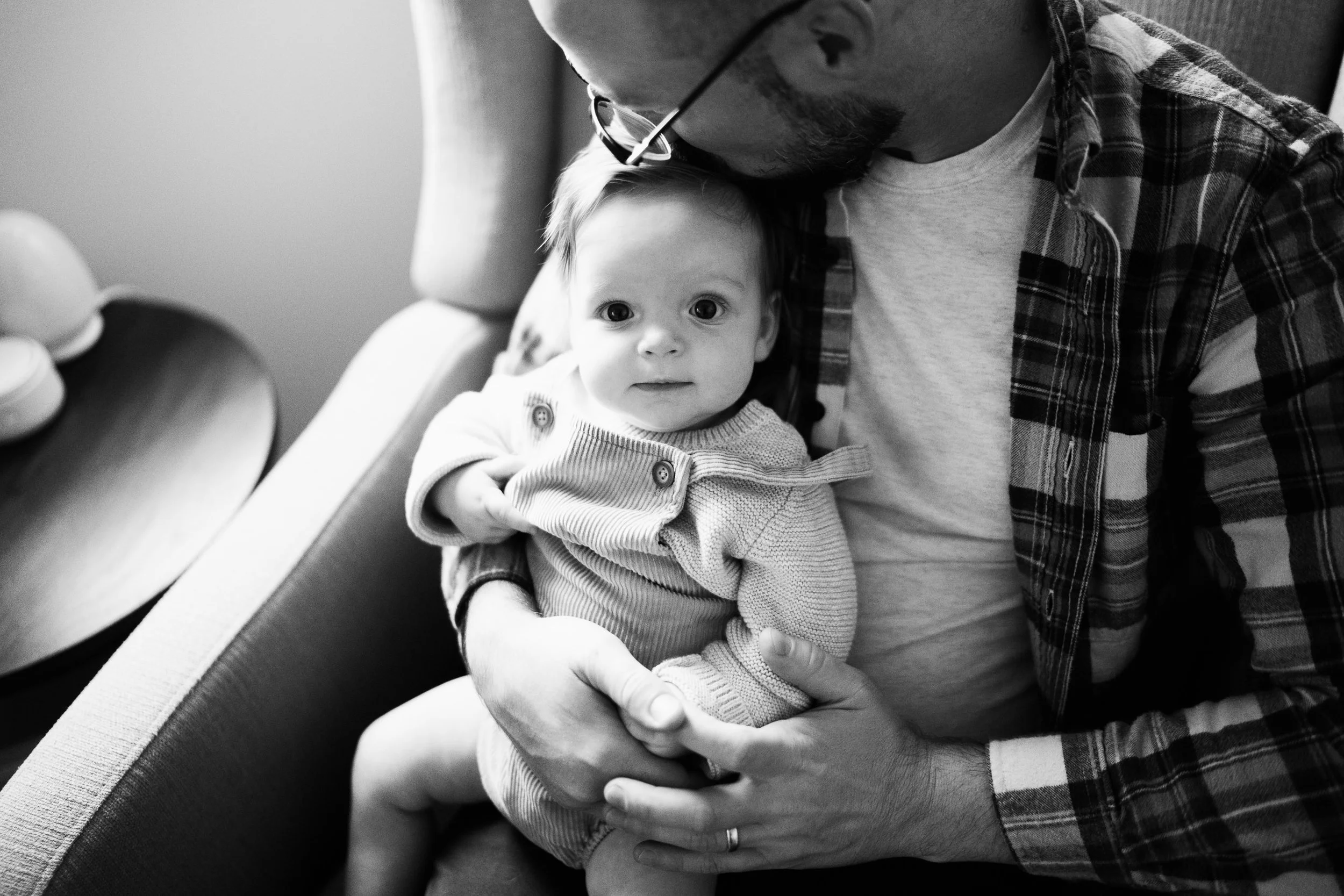 Lifestyle family photography session in Seattle home with soft natural light