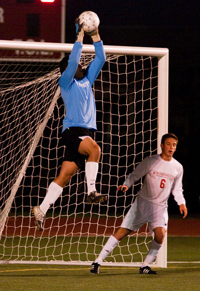 How to catch a soccer ball.