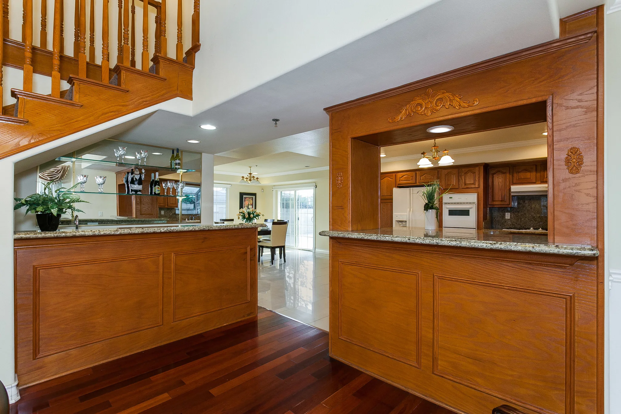 bar and kitchen