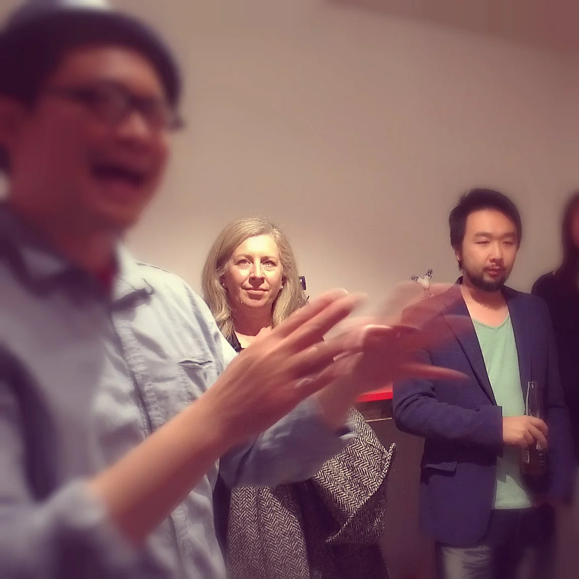 Giving a talk at the opening. Great Fun.