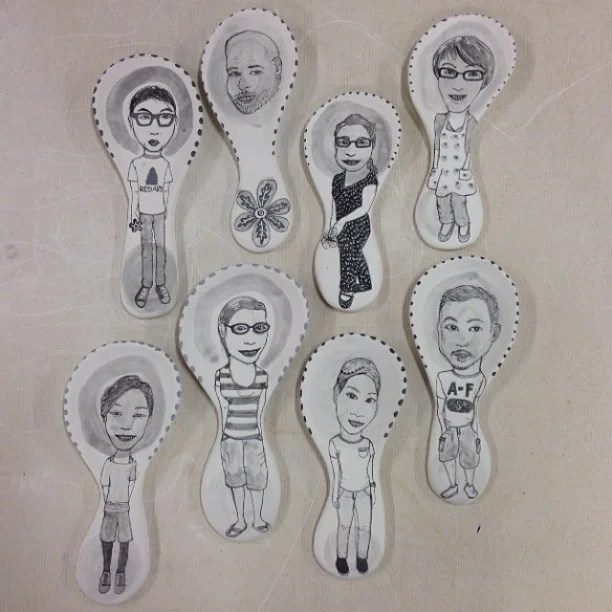 Spoons I made during the residency. 