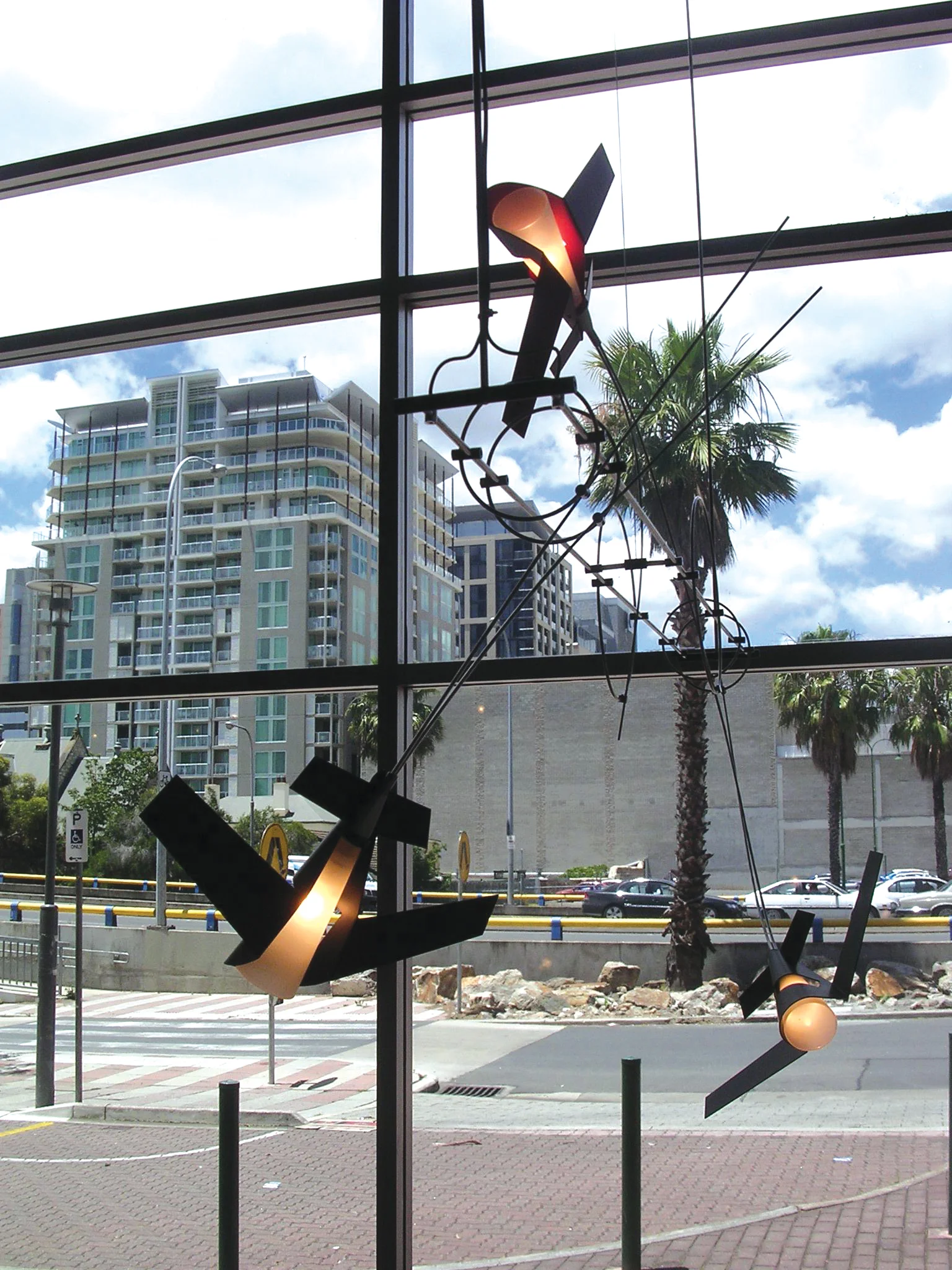 Aerial Light #2 | 2005 | Stainless Steel, Anodised Aluminium, Glass | 1.2M