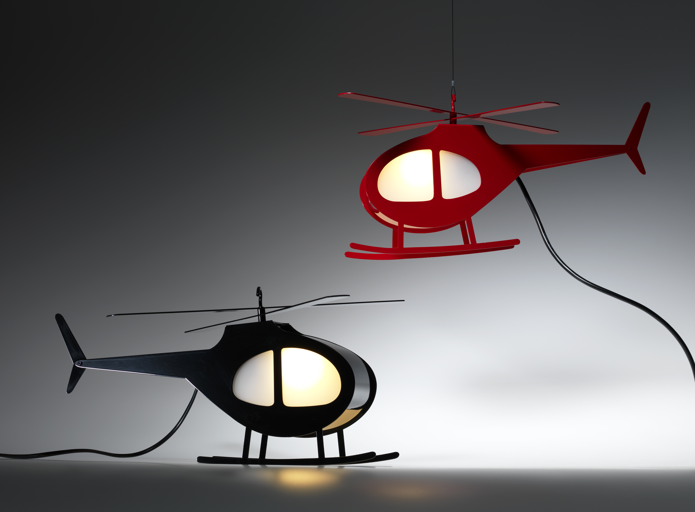 H500 Lamps (prototype) | Powder Coated Steel, Acrylic, 240v Lighting Components | 40cm