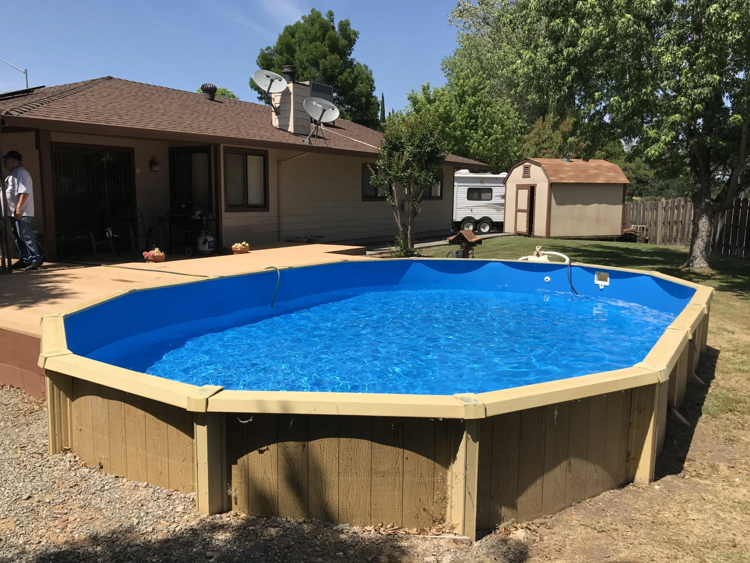 16x24 Above Ground Pool Liner Installation in Red Bluff, CA — Above the Rest Pools Inc.