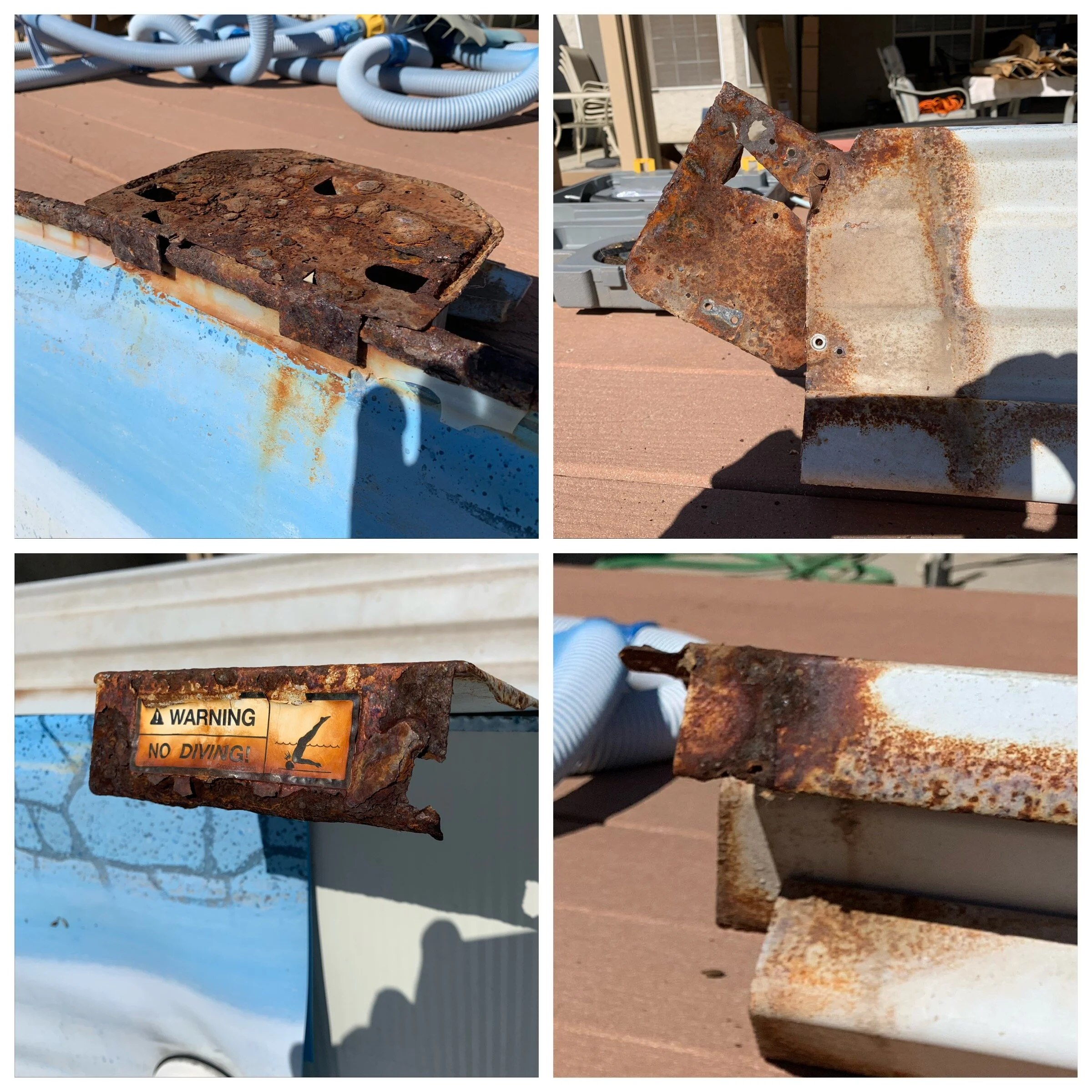 This is what to expect if you are running a saltwater system. These are not made for steel pools no matter what someone might tell you. Resulting in thousands of dollars in additional parts to get this pool up and running.