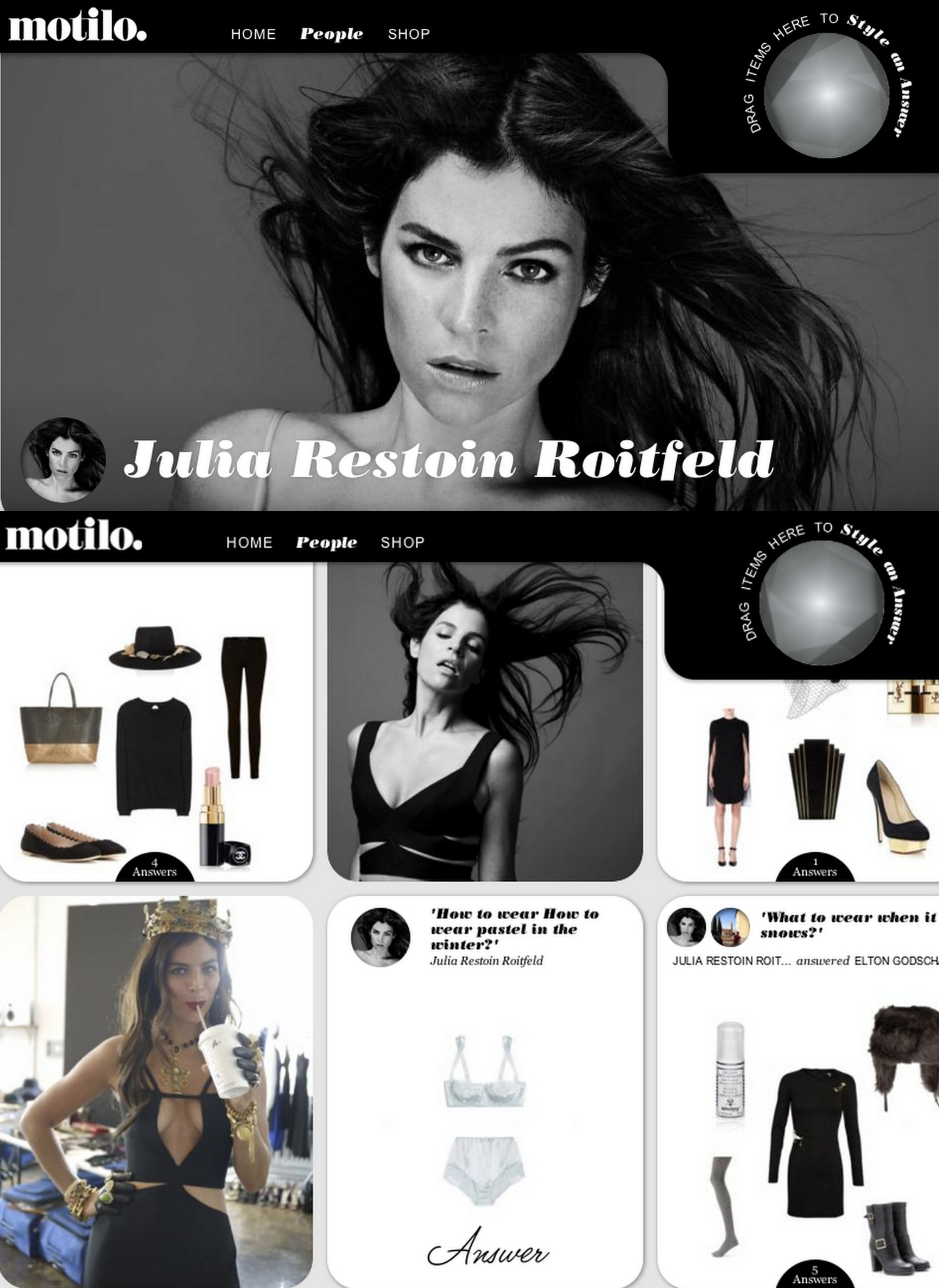Julia Restoin Roitfeld for Motilo