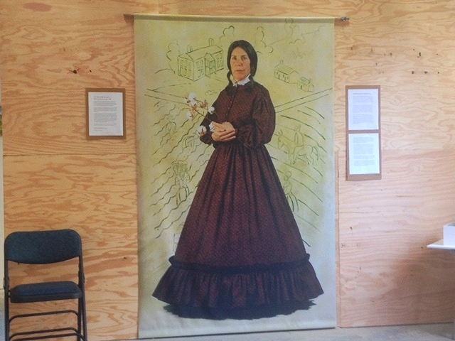 Studio display of prototype self-portrait of me as Eugenia Mary Felder Buchanan, b. 1823