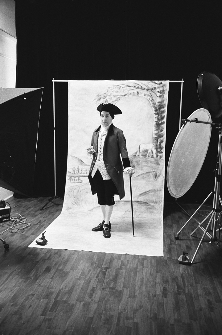 Self portrait in progress of my ancestor John Salley in 1790, a South Carolina slaveholder and plantation owner.
