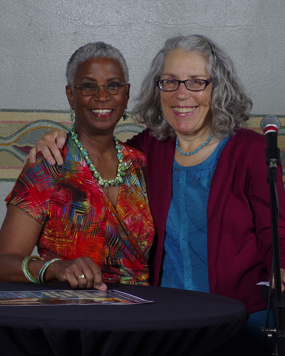 Donna Maxey and I at Race Talks, photo by Jane Keating