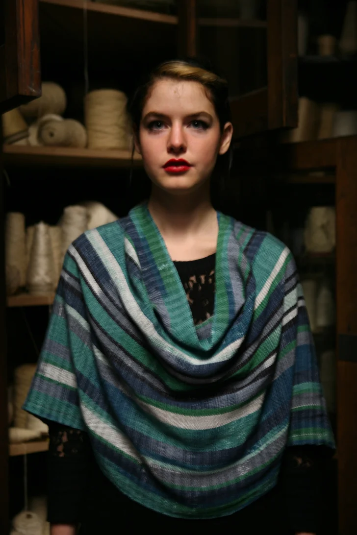 Ikat Infinity Scarf - hand woven and dyed infinity scarf.