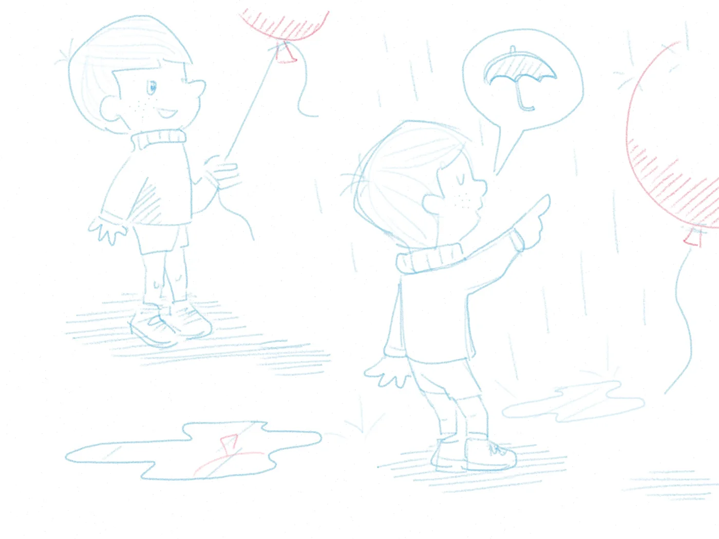 Full body character sketches